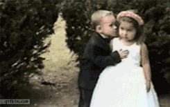 Funny Kids Cute Angry Cheek Kiss GIF