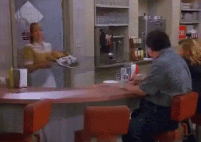 Funny Kramer Turkey Served Seinfeld GIF