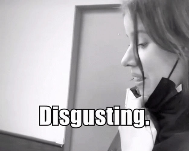 Funny Lady Disgusting GIF