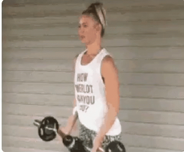 Funny Lady Drunk Working Out GIF