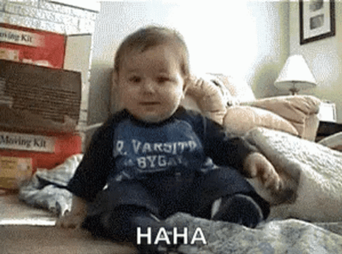 Funny Laughing Baby Falling Down GIF