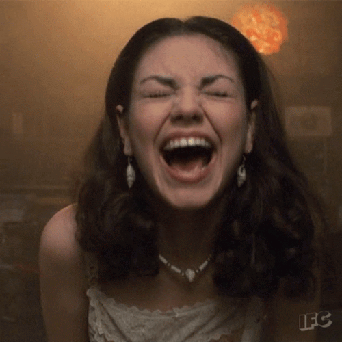 Funny Laughing Mila Kunis Chuckling GIF