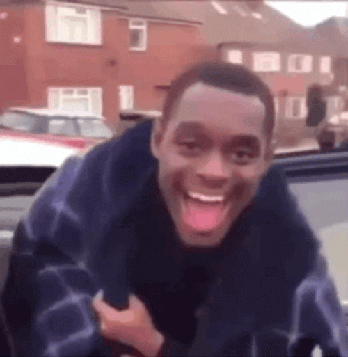 Funny Laughing Stan Riding Car GIF