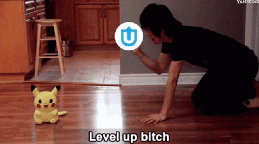 Funny Level Up Pikachu Toy GIF