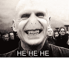 Funny Lord Valdemort Laughing Harry Potter GIF