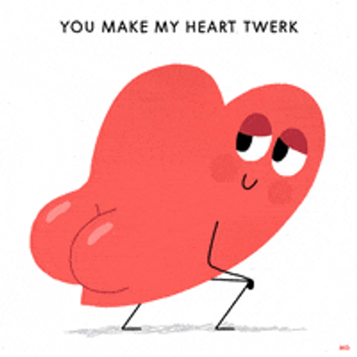 Funny Love Twerking Heart GIF