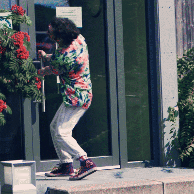 Funny Man Frantic Door Opening Meme GIF