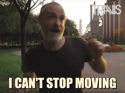 Funny Man I Cant Stop Moving GIF