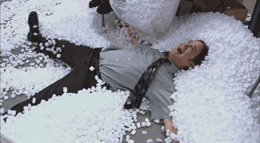 Funny Man Playing With Snow GIF