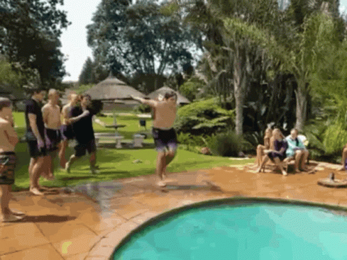 Funny Man Splash Diving GIF