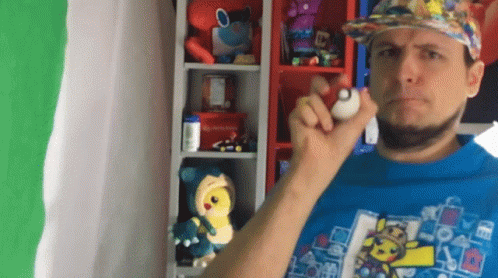Funny Man Throwing Pokeball Meme GIF