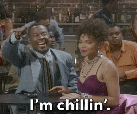 Funny Martin Laurence Im Chill Chillin GIF
