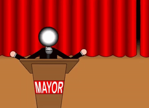 Funny Mayor Gradient Joe Slipped GIF