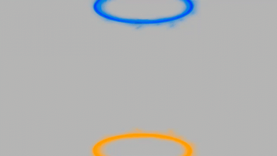 Funny Meme Head Travelling On Portal GIF