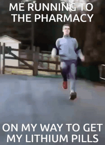 Funny Memes Lithium Running GIF