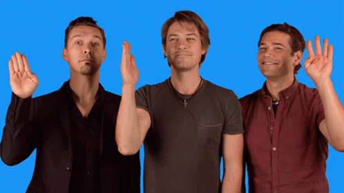 Funny Men Trying Queen Wave GIF