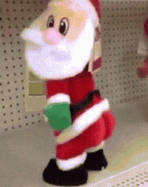 Funny Merry Christmas Cartoon Santa Twerking GIF