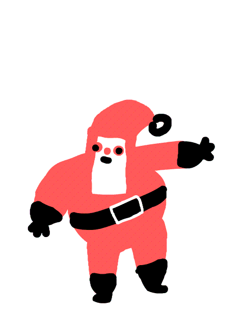 Funny Merry Christmas Santa Starfish Dancing GIF