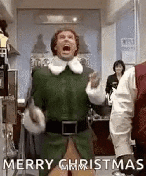 Funny Merry Christmas Wiill Ferrell Elf GIF