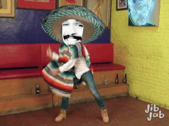 Funny Mexican Dancing Face App GIF