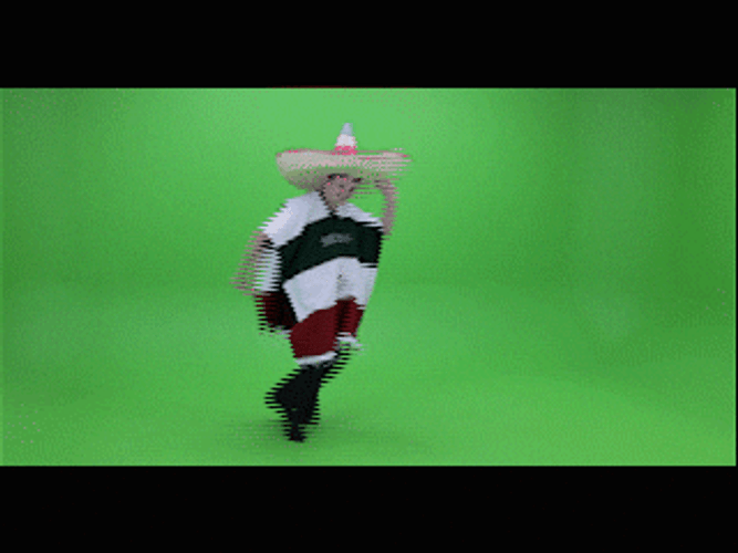 Funny Mexican Dancing In Green Screen GIF