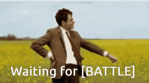 Funny Mister Bean Waiting For Battle GIF