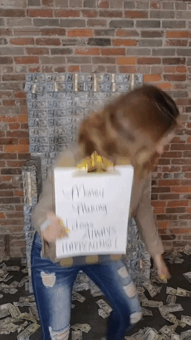Funny Money On The Floor GIF