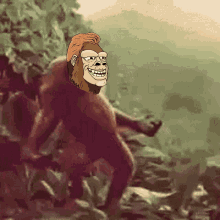 Funny Monkey Ape Dance Face Swap GIF