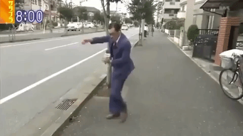 Funny Morning Dancing Reporter GIF