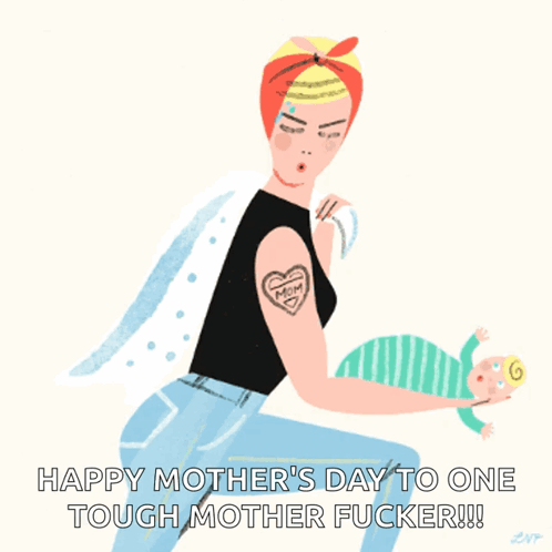 Funny Mother's Day Lifting Baby GIF