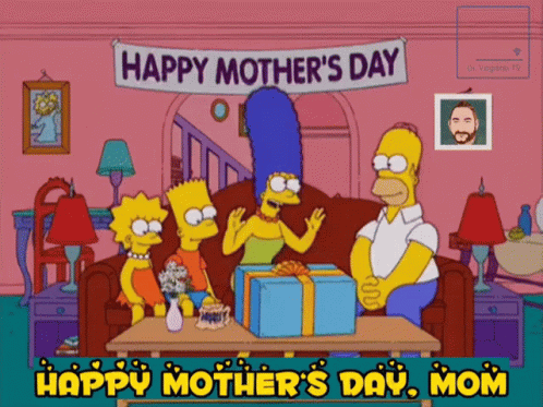 Funny Mother's Day Simpson Family GIF