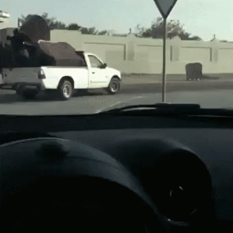 Funny Moving Out Car Fail GIF