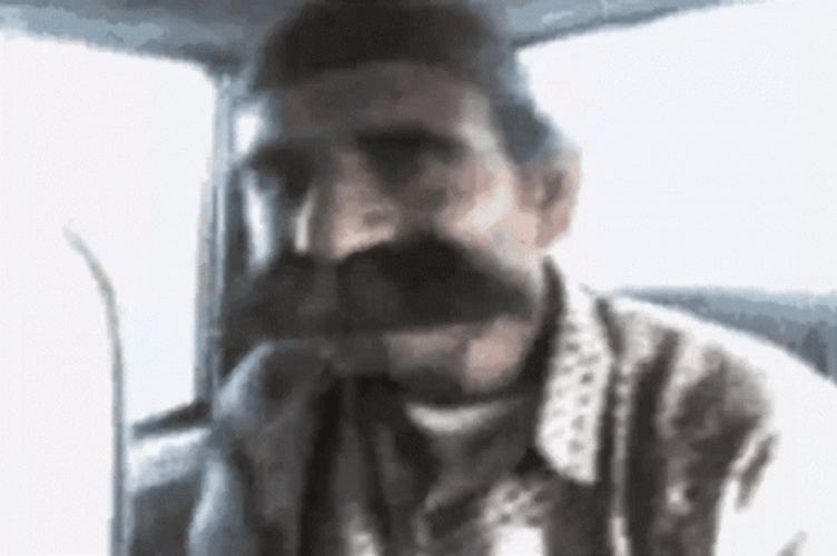 Funny Muslim Guy Grooming Overgrown Mustache GIF