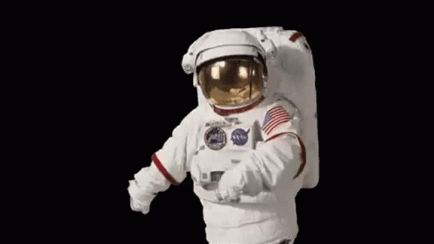 Funny NASA Astronaut Dancing Space GIF