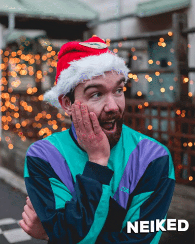 Funny Neiked Youtuber Wearing Santa Hat GIF