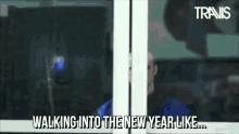 Funny New Year Walking And Falling Man GIF