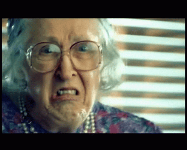 Funny Old Woman Playing Drums GIF