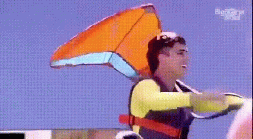 Funny Paragliding Costume GIF