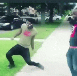 Funny People Street Dancing Weird Moves GIF