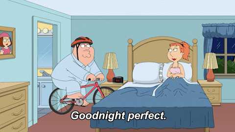 Funny Peter Griffin Goodnight Bike GIF