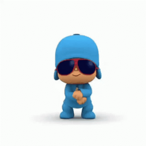 Funny Pocoyo Vanishing Slowly GIF