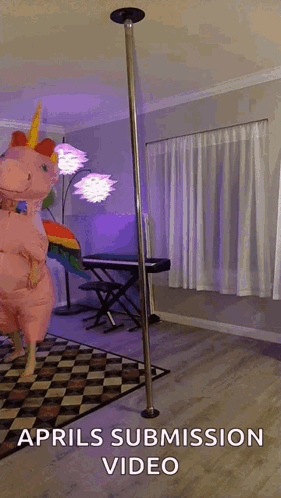 Funny Pole Pink Fluffy Unicorns Dancing On Rainbows GIF