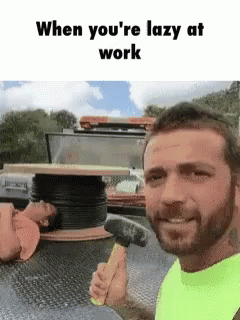 Funny Pretending To Work Lazy At Work Meme GIF