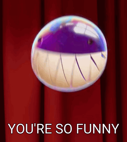 Funny Purple Face Soap Bubble