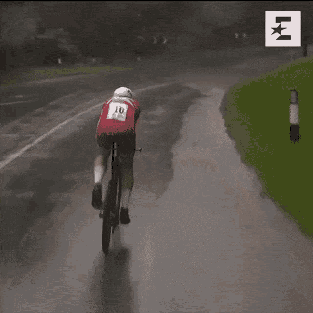 Funny Rain Biker Slipped GIF