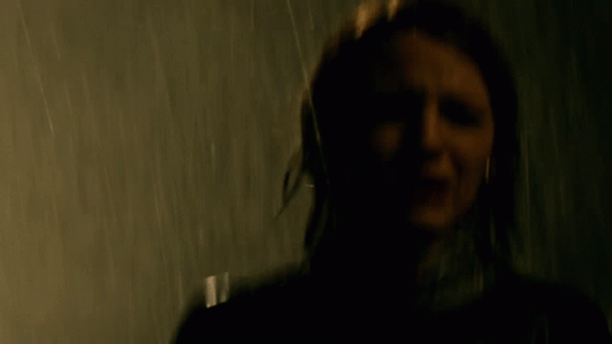 Funny Rain Running Crying Woman GIF