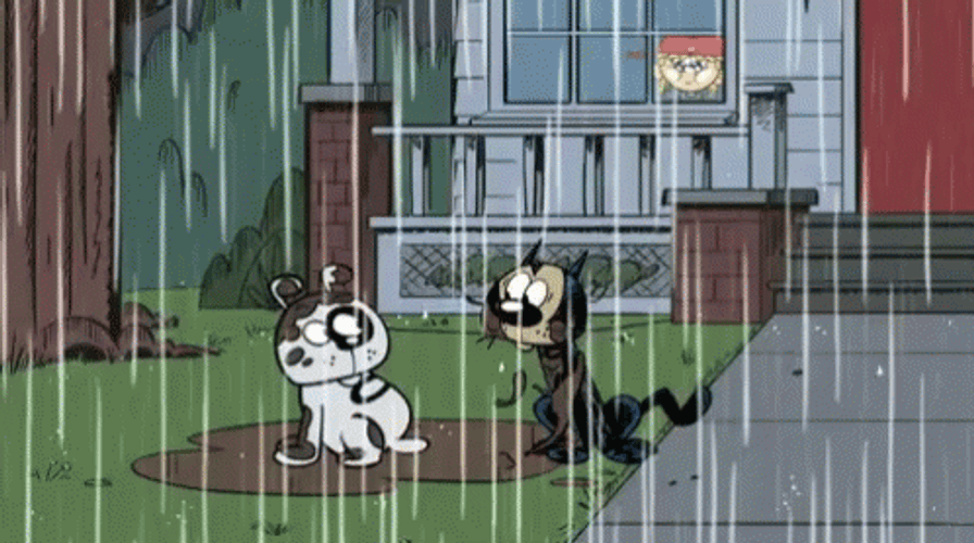 Funny Rain The Loud House Animated Characters Dance GIF