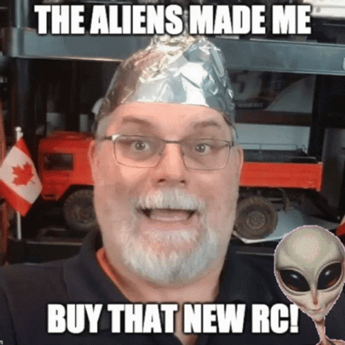 Funny RC Alien Tinfoil Hat GIF