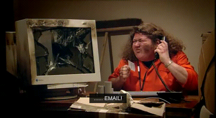 Funny Reading Email Shout GIF