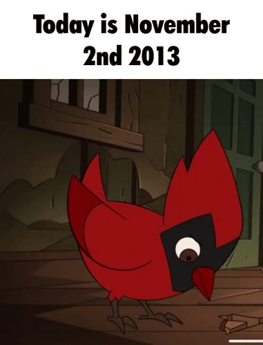 Funny Red Bird November 2nd GIF